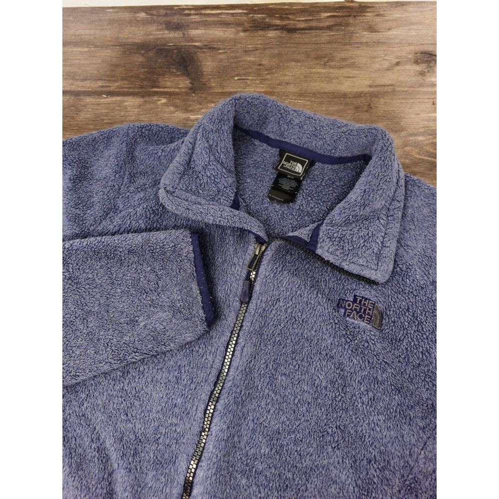 The North Face Jacket Size Medium Women's Osito Fleece Violet Full Zip Fuzzy TNF